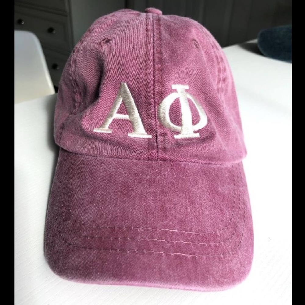 Maroon Alpha Phi Baseball Hat